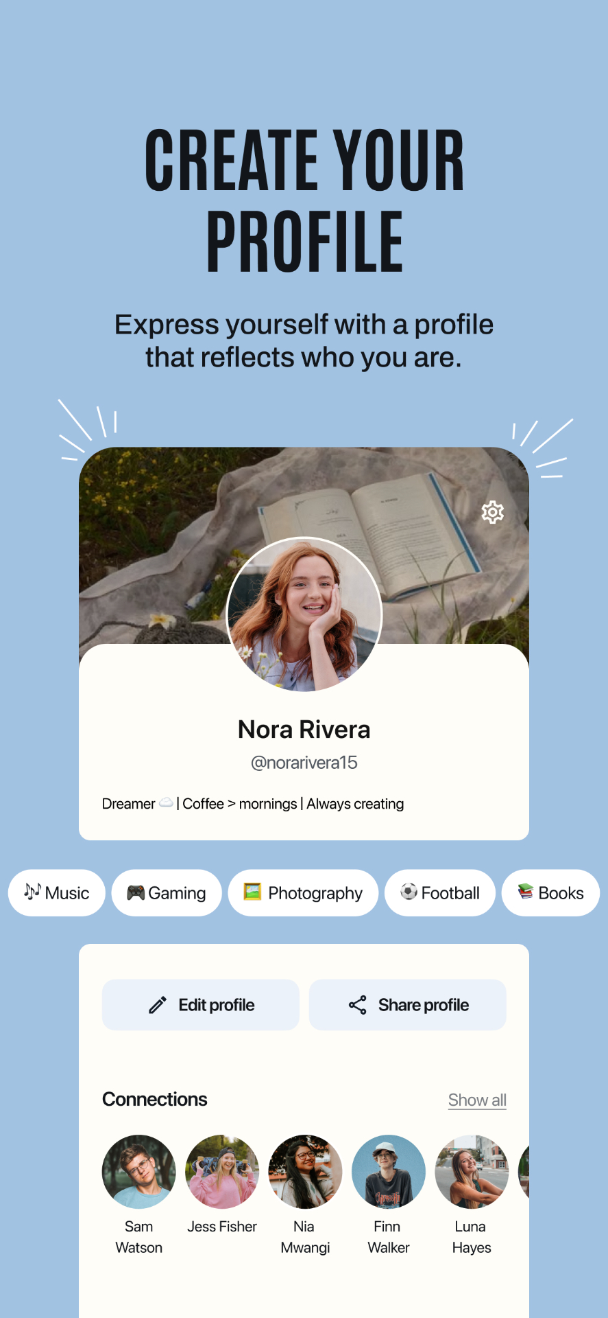 Create your profile