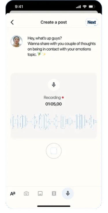 A space for your own voice
