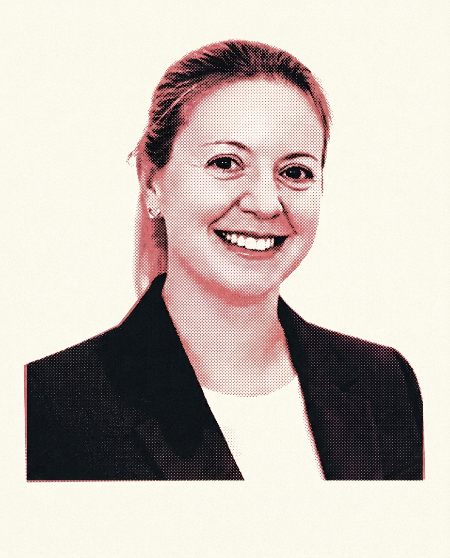 Risograph portrait of Lindsay Powell, co-founder and Chief Education & Community Officer of Tribela